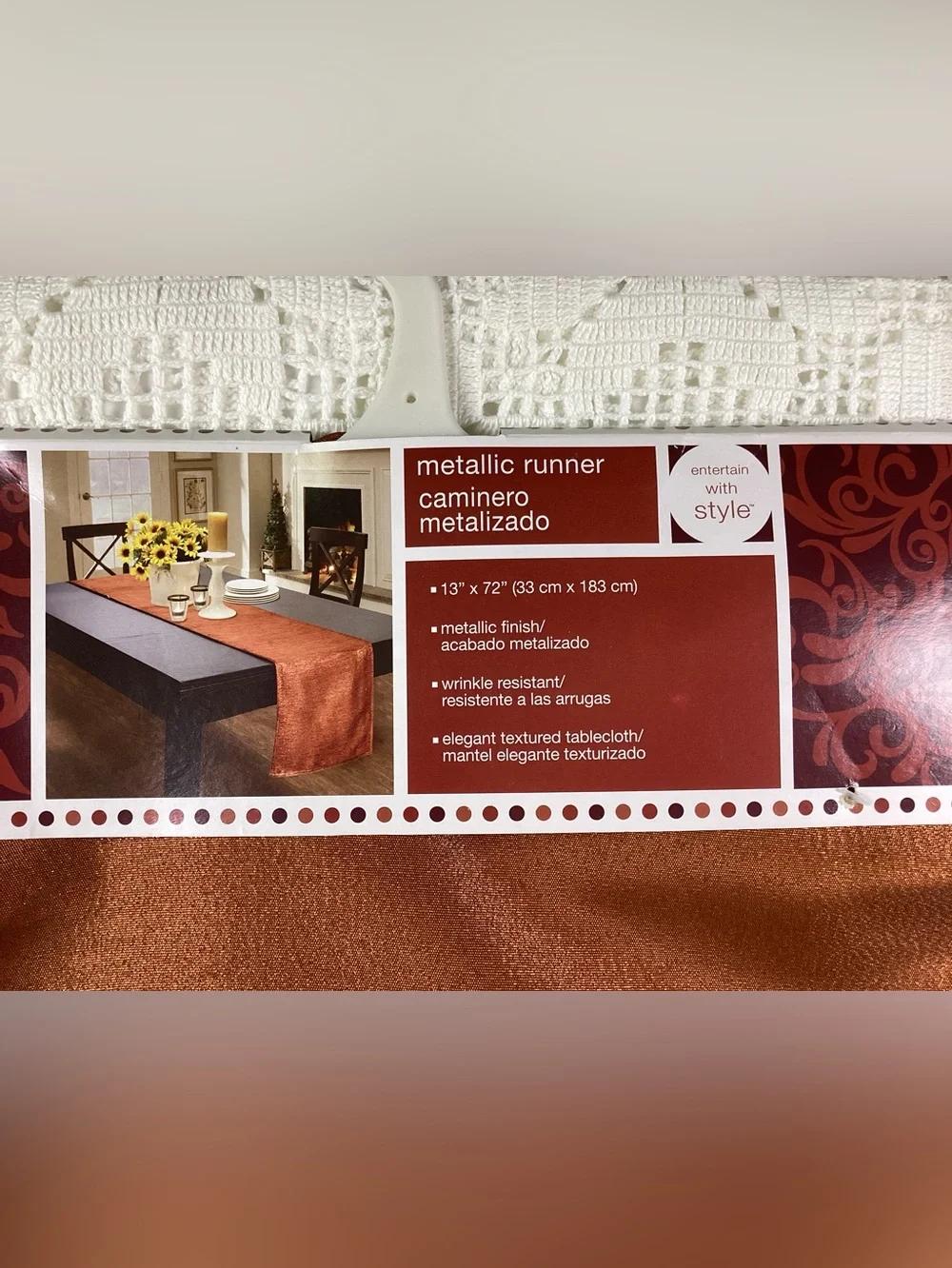Amscan Metallic Table Runner in Copper